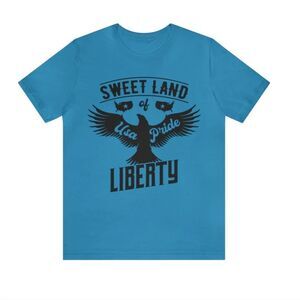 Sweet Land of Liberty: Eagle Emblem Cotton Shirt